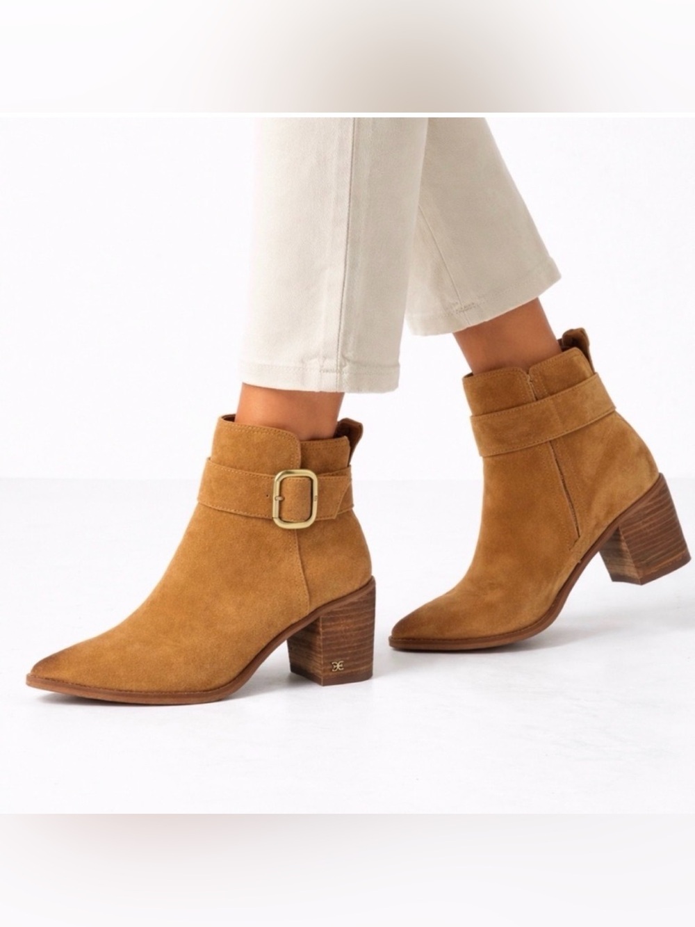 Sam Edelman Leonia Ankle Boots size 7.5 in suede -tan